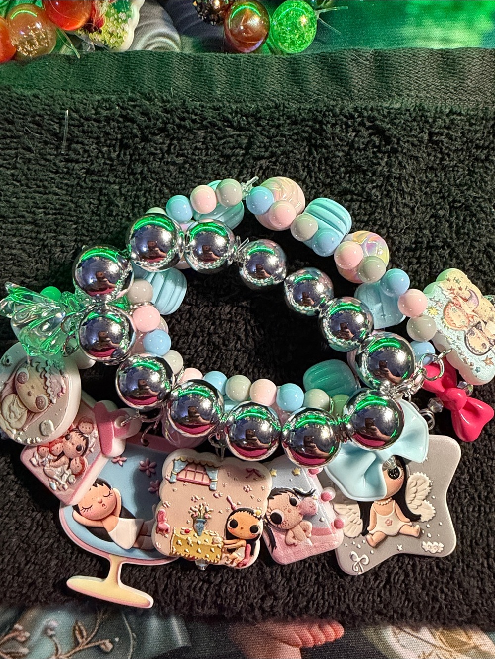 Nyota Charm Beaded Bracelet with Cute Charms